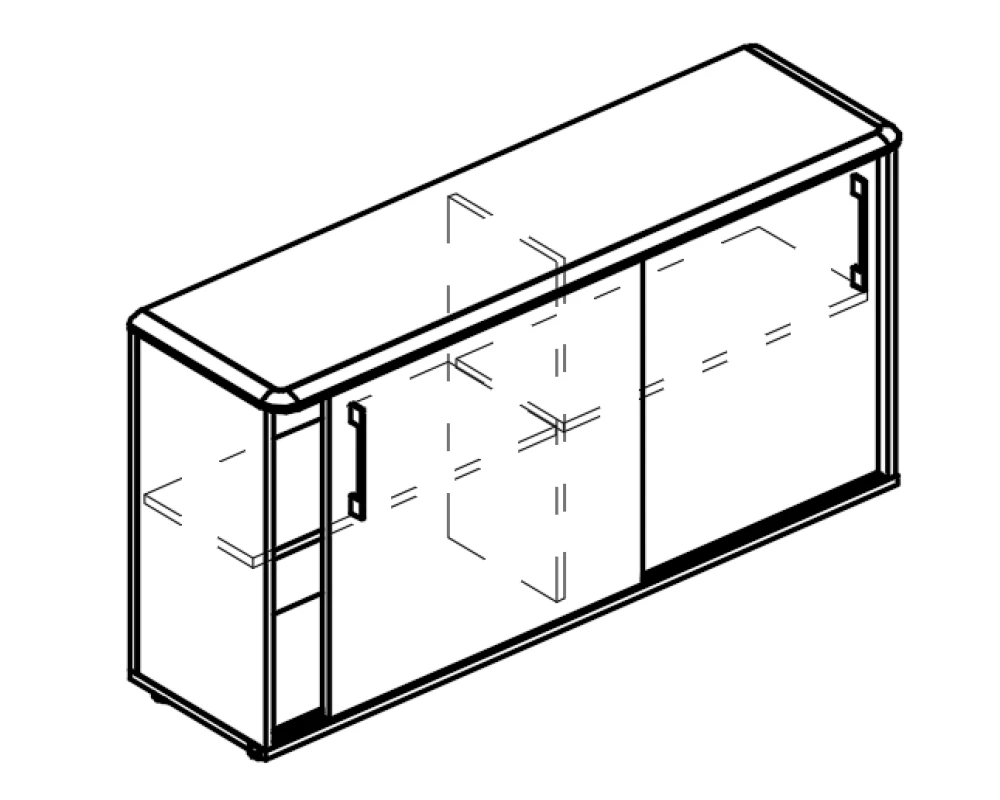 Шкаф-купе низкий (топ МДФ) 120 Alta