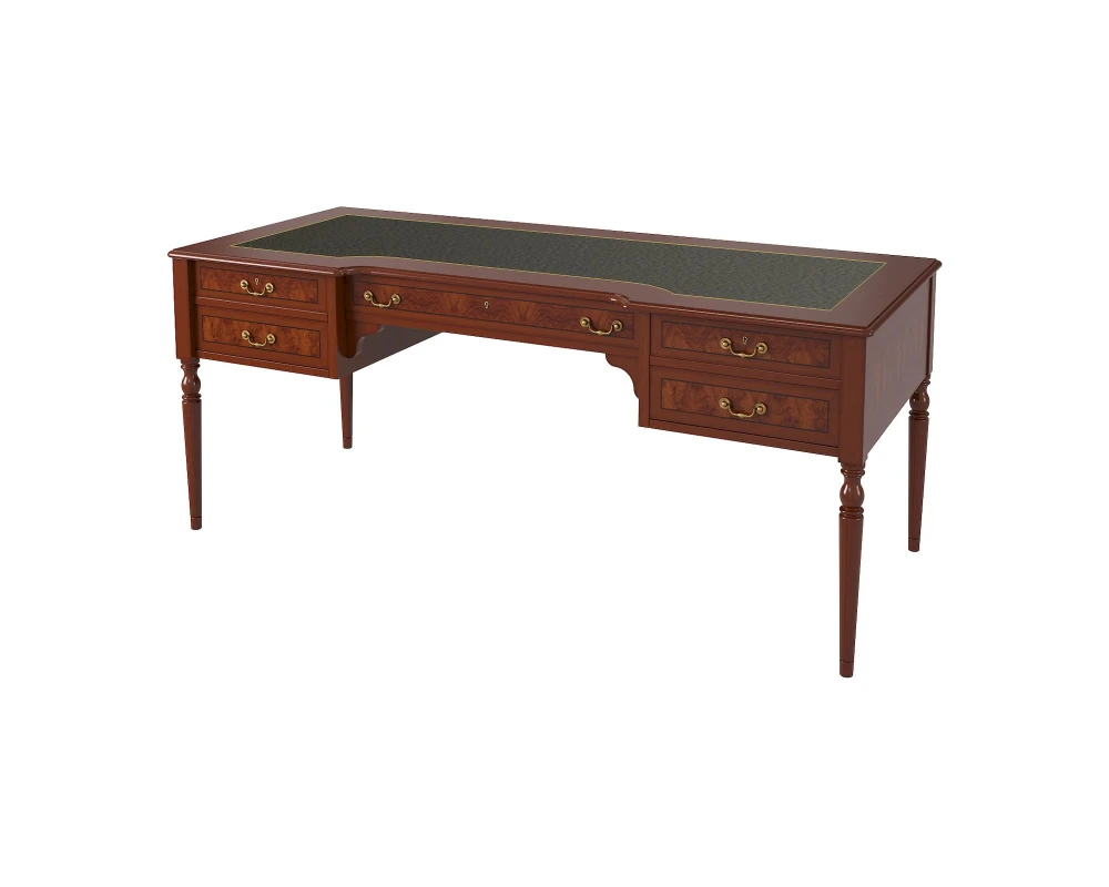 Стол руководителя полуглянцевый, кожа 1600х800х780 Artmoble