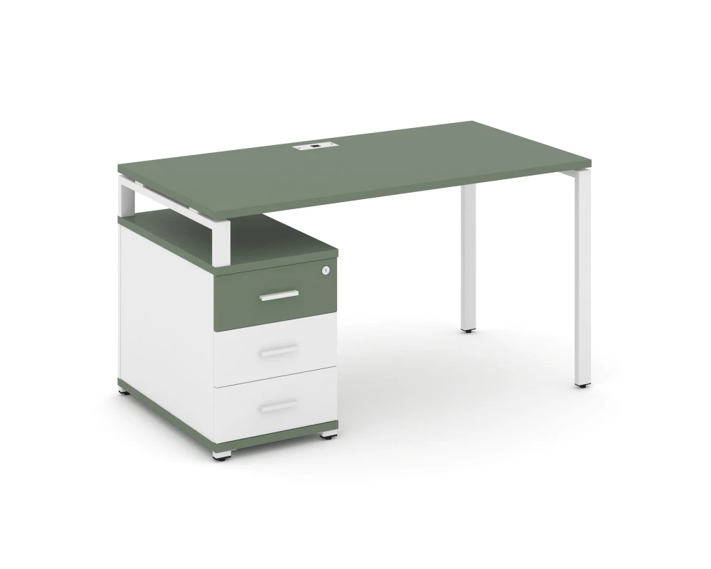 Стол письменный с 1 опорной тумбой CN.SP-302 W 1180/1546x720x750 Концепт / Concept