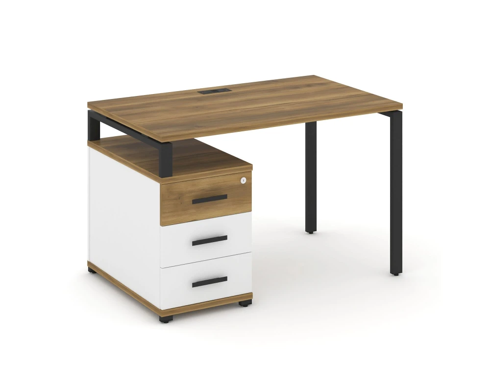 Стол письменный с 1 опорной тумбой CN.SP-302 W 1180/1546x720x750 Концепт / Concept