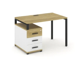Стол письменный с 1 опорной тумбой CN.SP-302 W 1180/1546x720x750 Концепт / Concept images