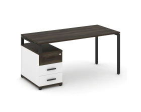 Стол письменный с 1 опорной тумбой CN.SP-304 W 1580/1946x720x750 Концепт / Concept images