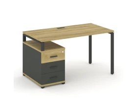 Стол письменный с 1 опорной тумбой CN.SP-304 W 1580/1946x720x750 Концепт / Concept images