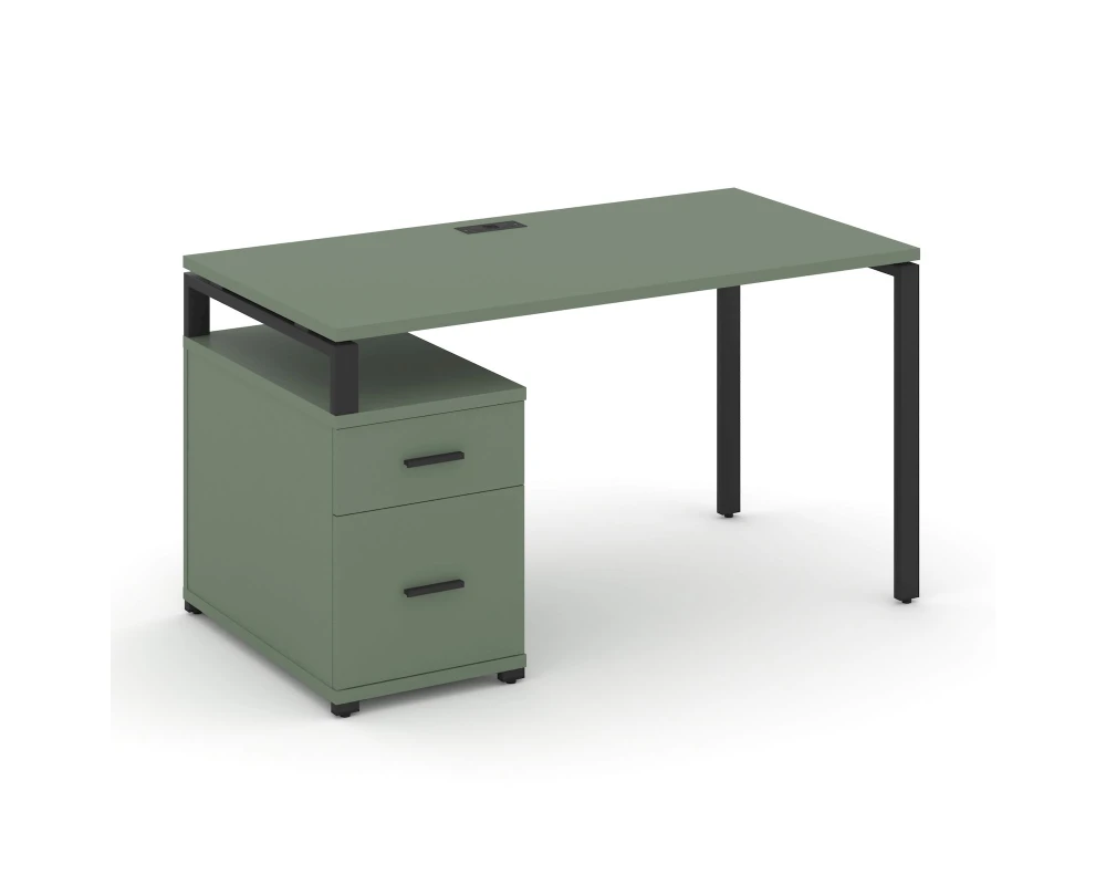 Стол письменный с 1 опорной тумбой CN.SP-306 B 1180/1546x720x750 Концепт / Concept