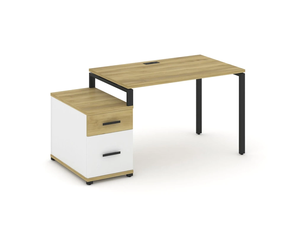 Стол письменный с 1 опорной тумбой CN.SP-306 W 1180/1546x720x750 Концепт / Concept