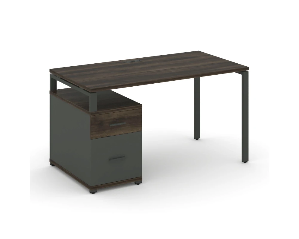 Стол письменный с 1 опорной тумбой CN.SP-306 W 1180/1546x720x750 Концепт / Concept