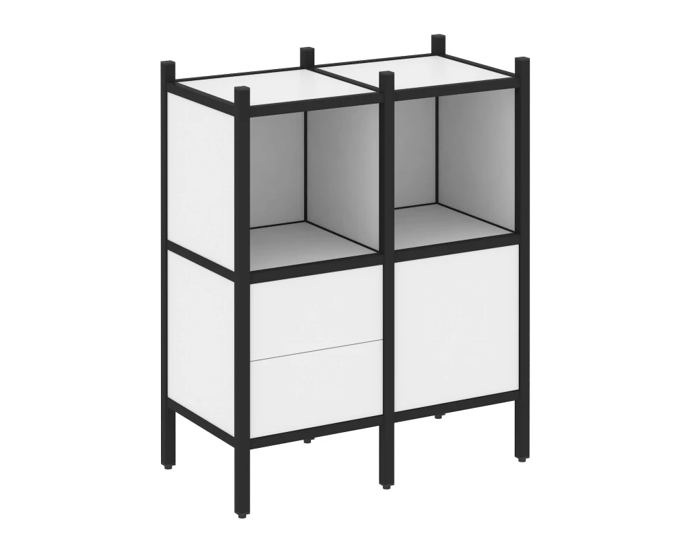 Прямой стеллаж L-02 862x446x1047 Лофт / Loft