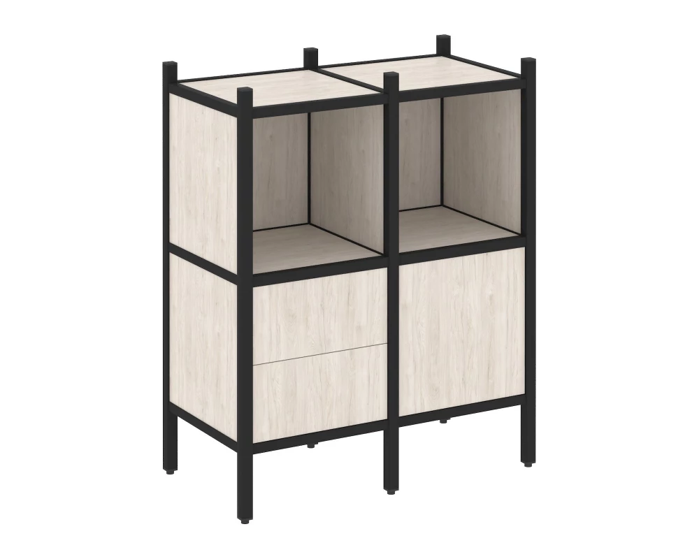 Прямой стеллаж L-02 862x446x1047 Лофт / Loft