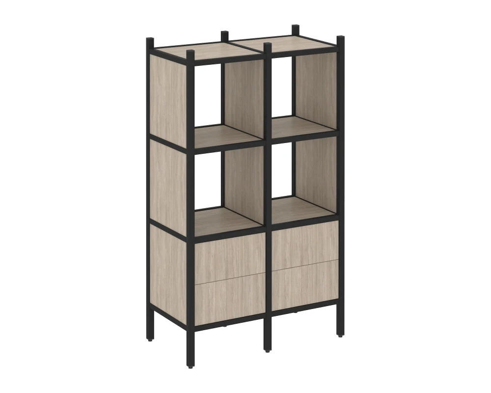 Прямой стеллаж L-03 862x446x1458 Лофт / Loft