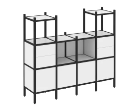 Прямой стеллаж L-14 1694x446x1458 Лофт / Loft images