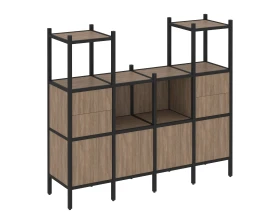 Прямой стеллаж L-14 1694x446x1458 Лофт / Loft images