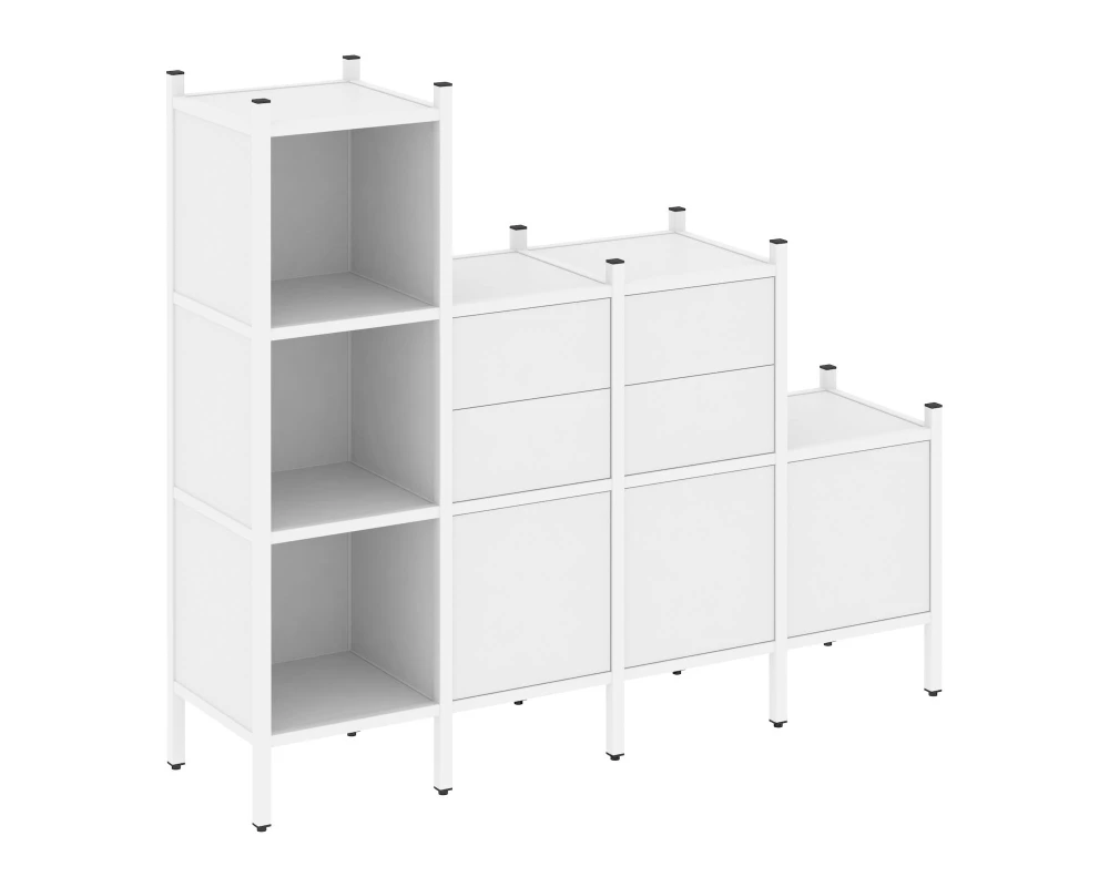 Прямой стеллаж L-17 1278x446x1458 Лофт / Loft