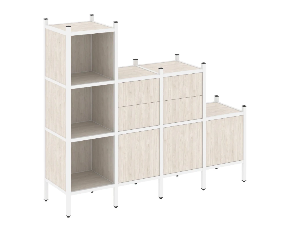 Прямой стеллаж L-17 1278x446x1458 Лофт / Loft