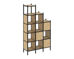 Прямой стеллаж L-21 1278x446x2280 Лофт / Loft images