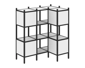 Угловой внутренний стеллаж L-29 1278x862x1458 Лофт / Loft images