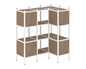 Угловой внутренний стеллаж L-29 1278x862x1458 Лофт / Loft images