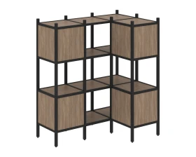 Угловой внутренний стеллаж L-29 1278x862x1458 Лофт / Loft images