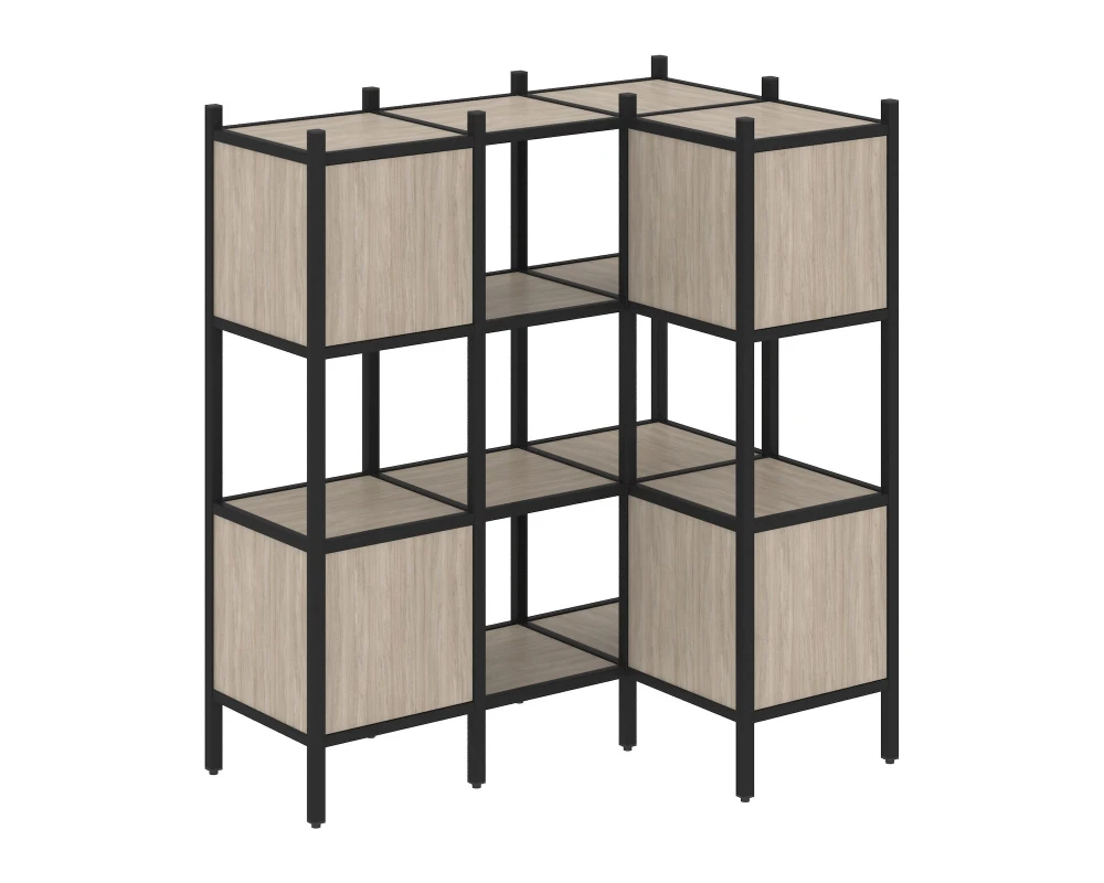 Угловой внутренний стеллаж L-29 1278x862x1458 Лофт / Loft