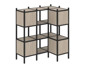 Угловой внутренний стеллаж L-29 1278x862x1458 Лофт / Loft images