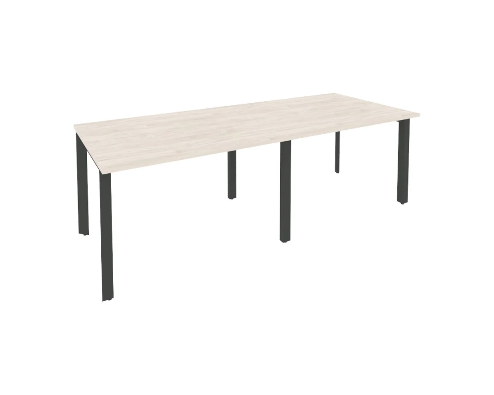 Стол переговорный (2 столешницы) на П-образном м/к 2360x980x750 Оникс / Onix