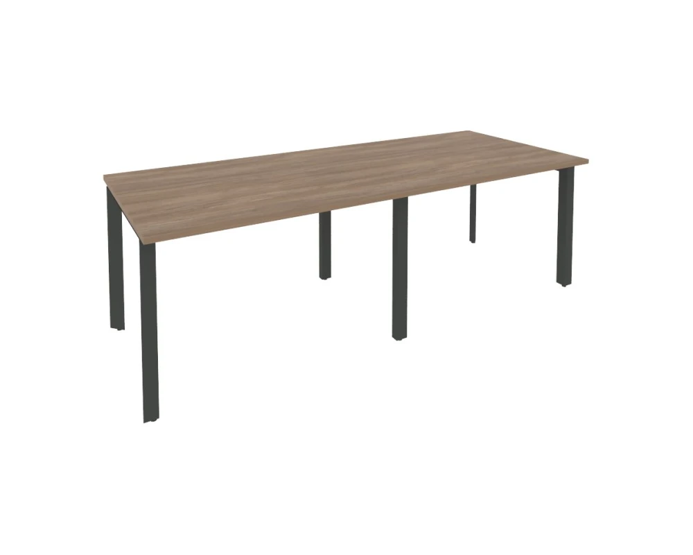 Стол переговорный (2 столешницы) на П-образном м/к 2360x980x750 Оникс / Onix