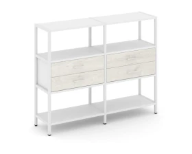 Двухсекционный стеллаж трехярусный с ящиками на одном ярусе 1590х400х1246 Шелф Систем / Shelf System images