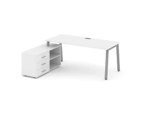 Стол письменный с греденцией левой на А-образном каркасе 1780x1480x750 Стайл Проджект Директ / Style Project Direct images