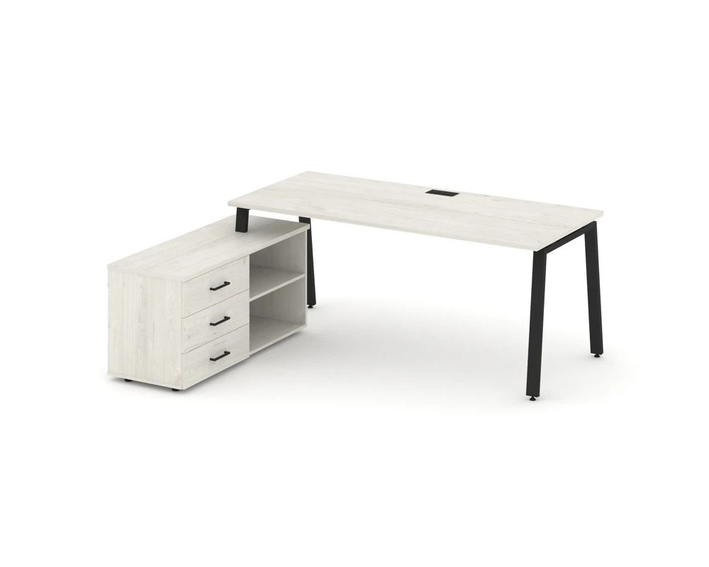 Стол письменный с греденцией левой на А-образном каркасе 1780x1480x750 Стайл Проджект Директ / Style Project Direct