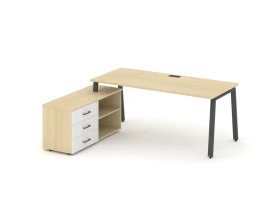 Стол письменный с греденцией левой на А-образном каркасе 1780x1480x750 Стайл Проджект Директ / Style Project Direct images