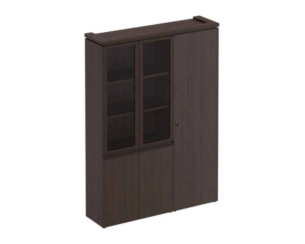 Шкаф комбинированный со стеклом для одежды узкий МК 358 ДА Mark