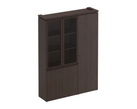 Шкаф комбинированный со стеклом для одежды узкий МК 358 ДА Mark images